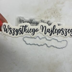 STEMPEL Z WYKROJNIKIEM "Wszystkiego Najlepszego"