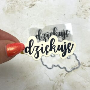 STEMPEL Z WYKROJNIKIEM "Dziękuję"