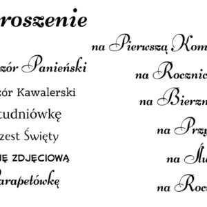 zestaw stempli "Zaproszenie" z wykrojnikiem